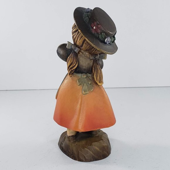 Anri Ferrandiz Wood Carved Girl Holding Heart Figurine Vintage *Chipped* - Picture 3 of 8